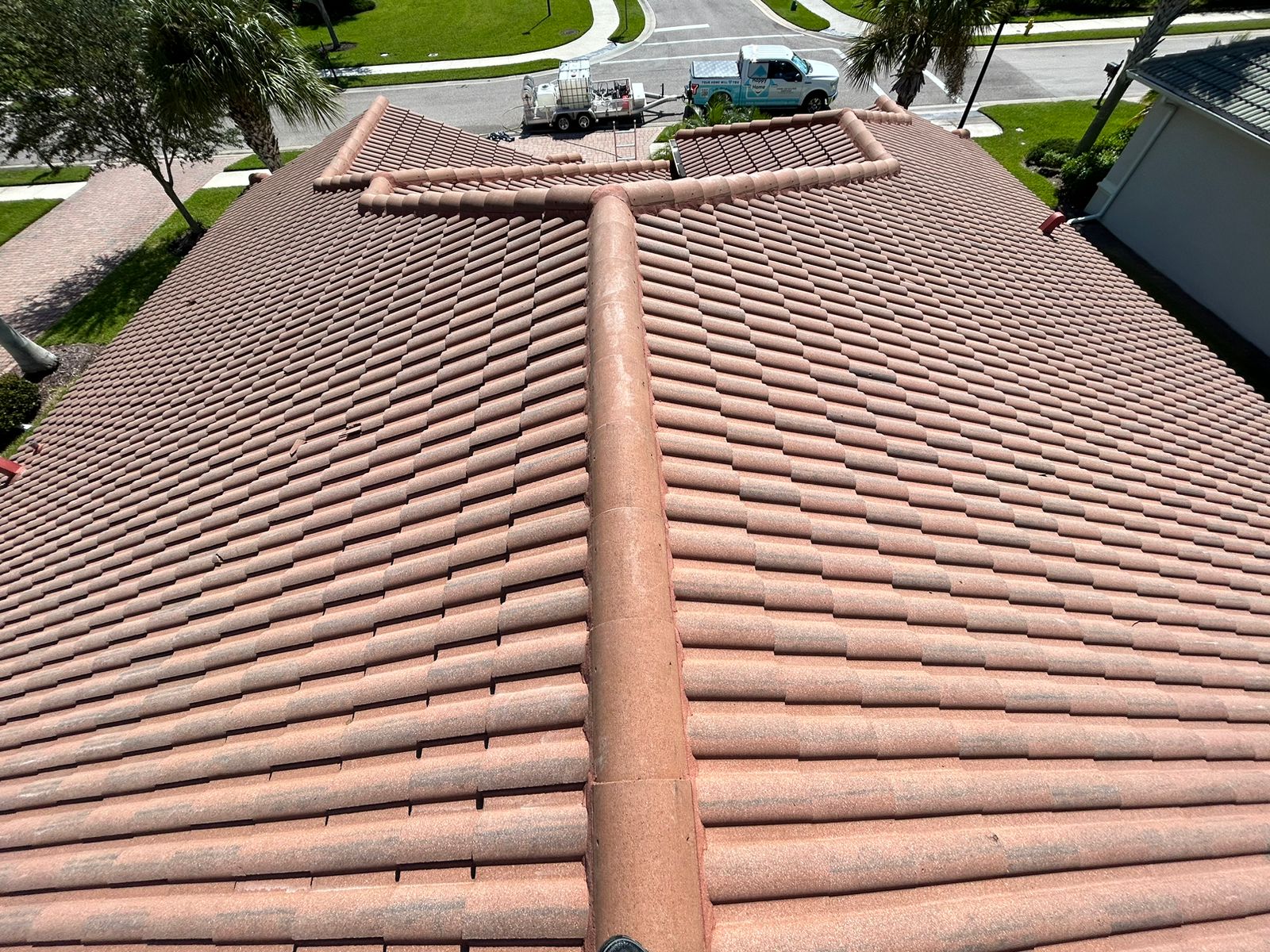 after cleaning beautiful florida tile roof cleaning 34109